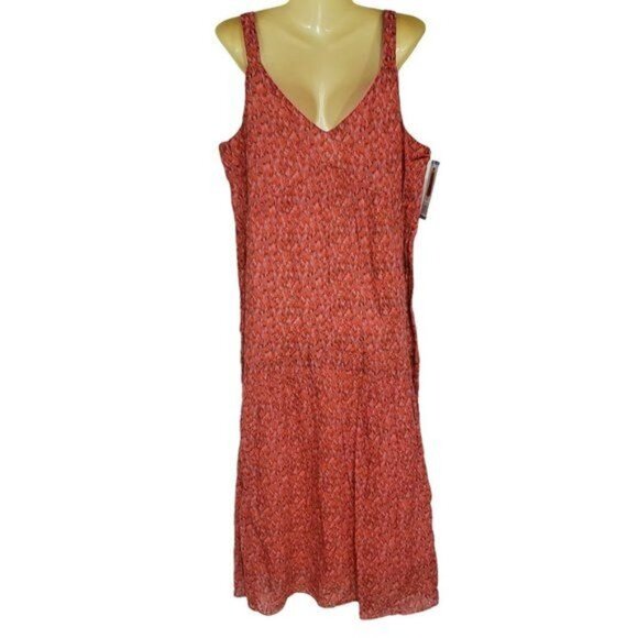 NEW Joie Womens Red Printed Tea Rose Maxi Dress‎ Sleeveless V-Neck Large NWT - Picture 9 of 11
